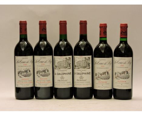 Assorted Red Bordeaux to include: Château La Tour de By, Médoc Cru Bourgeois Supérieur, 1990, two bottles; Château LaTour de 