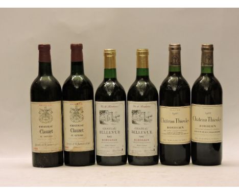 Assorted Red Bordeaux to include: Château Peyreau, Saint-Émilion Grand Cru, 1950, two bottles (top shoulder/bottom shoulder, 