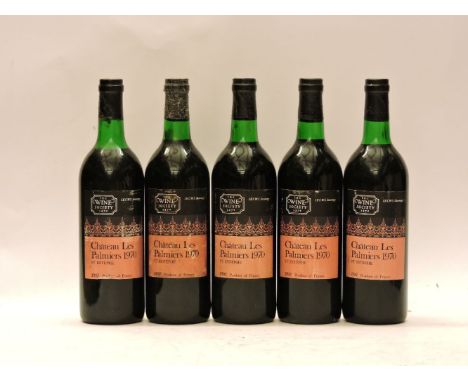 Assorted Red Bordeaux to include: Château Lassalle, Médoc, 1970, three bottles (Wine Society labels); Château Les Palmiers, S