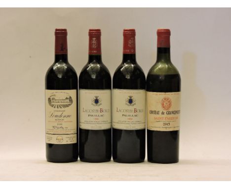 Assorted Red Bordeaux to include: Château Loudenne, Médoc Cru Bourgeois Supérieur, 1996, one bottle (mid neck); Château Lacos