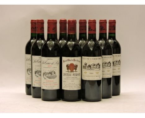 Assorted 1990 Red Bordeaux to include four bottles each: Château La Tour de By, Cru Bourgeois Supérieur; Château Pendary, Sai