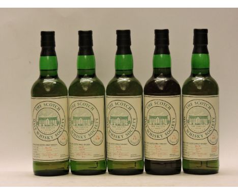 Assorted Scotch Malt Whisky to include: Bowmore, 3.43 Scotch Malt Whisky Society, 9 Year Old, 58.9%, distilled May 1989, bott