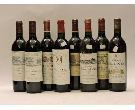 Assorted Red Bordeaux to include: Château Fombrauge, Saint-Émilion Grand Cru, 1990, two bottles (low neck); Château Beau-Site