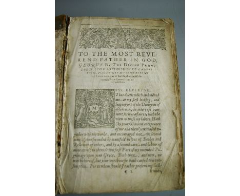 RARE ANTIQUE BOOK 'His Pilgrimage, 1614' by Samuel Purchas (1577-1626), second edition of the first book of compiled travel a