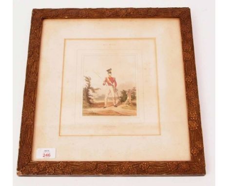 Mixed Lot: comprising French coloured print "Gallerie Militaire, No 165, Armee Anglaise, No 15, Officier du 9th Regd Infantai