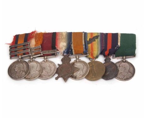 Composite Boer War, WWI and later group of eight comprising Queen's South Africa Medal, marked 811 Pte J Fletcher, Cape Mtd R