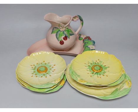 A selection of Carltonware ceramics, to include Australian Buttercup and Raspberry designs, jug 15cm tall