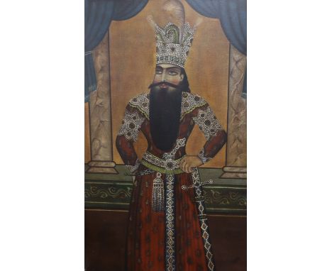 Indian School, oil on canvas, Portrait of a nobleman, 145 x 89cm