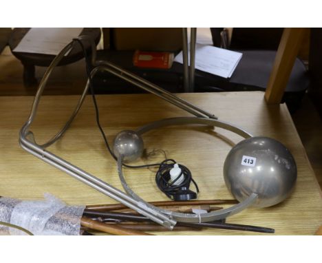 A 1960's chrome floor lamp