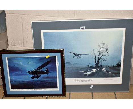 DENIS PANNETT (BRITISH 1939) 'WESTLAND LYSANDER MKII, NIGHT OPERATIONS' a limited edition print 158/850, signed by the artist