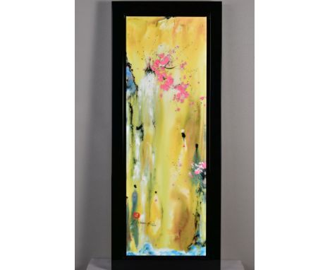 DANIELLE O'CONNOR AKIYAMA (CANADIAN 1957) 'ATTAINMENT II' a limited edition print 22/195 cherry tree blossoms above a stormy 