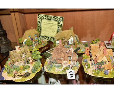 FIVE LILLIPUT LANE ANNIVERSARY SCULPTURES, 'Gertrudes Garden' 1995 (no deeds), 'Cruck End' 1996 (chipped roof) (deeds), 'Swee