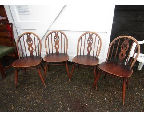 4 Ercol fleur de Lis chairs