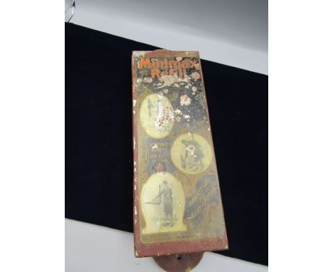 Vintage fire extinguisher- minimax refill in vintage tin with box of powder inside