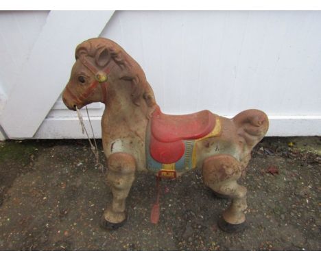 Vintage Mobo ride-on horse for display only