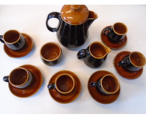 A Prinknash Coffee set - 6 cups, 6 saucers sugar bowl , creamer and coffee pot 