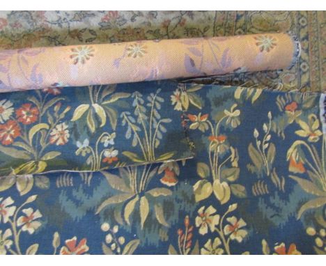 Part roll of vintage upholstery fabric 