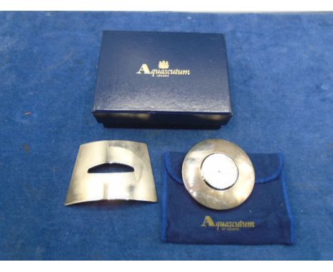 Aquascutum of London boxed clock with stand