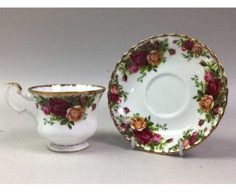 ROYAL ALBERT PART TEA SERVICE, OLD COUNTRY ROSES PATTERN  comprising tea pot, cake plates, jugs, bowls, cups and saucersTea p