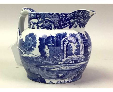 GROUP OF CERAMICS, including Spode Italian and other blue and white ceramics, a pair of Poole vases and a Royal Doulton dog