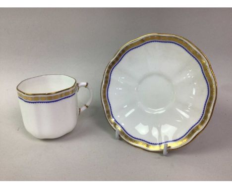 ROYAL DOULTON COFFEE SERVICE, CARLTON BLUE PATTERN  comprising coffee pot, cream jug, cups and saucers