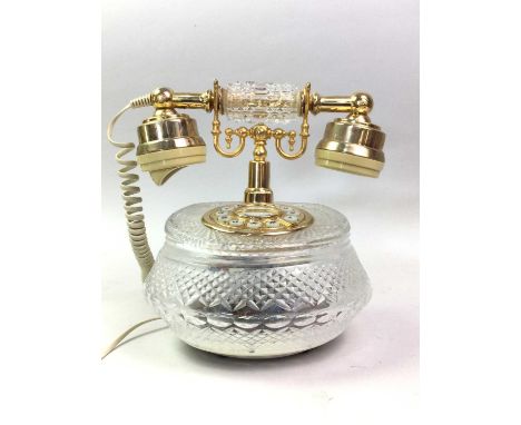 TWO CRYSTAL TELEPHONES, with gilt mounts, model 'The Artistic'Qty: 2