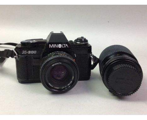 GROUP OF CAMERAS, including Minolta X-300 and a Tokina GD Lens