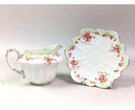 WILEMAN FOLEY PART TEA SERVICE, DAISIES PATTERN comprising jug, bowl, cake plates, cups and saucersCrazing on most parts, hai