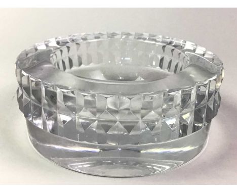 ORREFORS GLASS NUT DISH, circular with signature16cm diameter