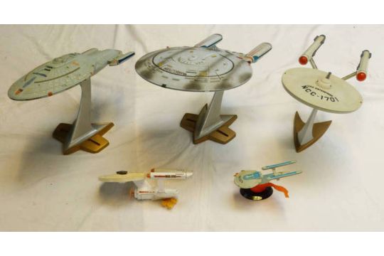 Five Star Trek Models From Dinky Playmates Etc Including U S S