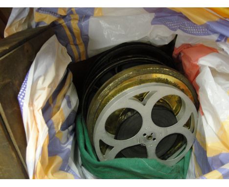 A box of vintage film reels C1910