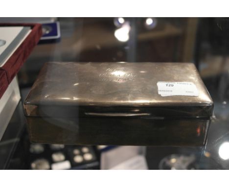 A HM silver cigarette case