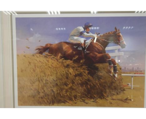 After Peter Curling 'Aldantiti, 1981', Limited Edition print, signed by the artist, owner, jockey and the trainer