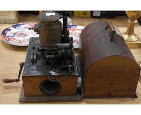 An early French cased hand operated cinema projector C1910