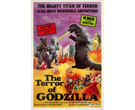 The Terror of Godzilla Original vintage movie poster for the US release of the Japanese sci-fi action film The Terror of Godz
