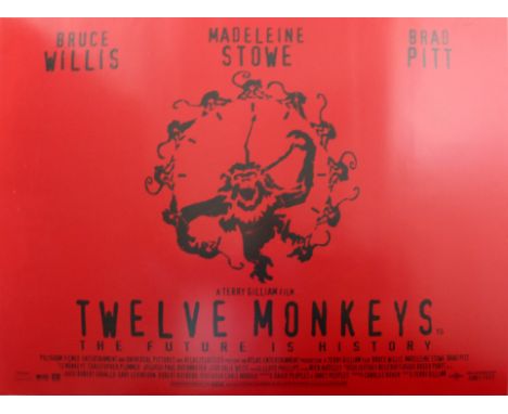 Twelve Monkeys Original vintage film poster for the sci-fi thriller movie directed by Terry Gilliam, Twelve Monkeys, starring