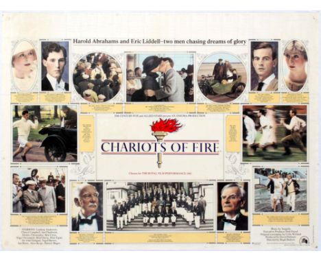 Original vintage film poster for Chariots of Fire. Chariots of Fire is a 1981 British historical drama film. It tells the fac