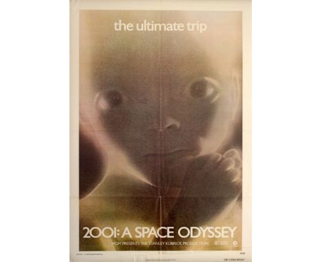 2001: A Space Odyssey Original vintage 1971 re-release sci-fi movie poster for the 1968 Stanley Kubrick film, 2001: A Space O