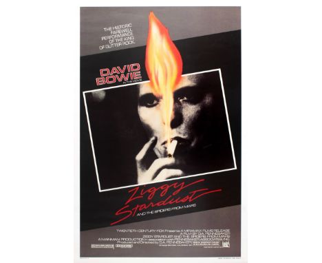 David Bowie Ziggy Stardust And The Spiders from Mars Original vintage movie poster for the USA release of the 1973 documentar