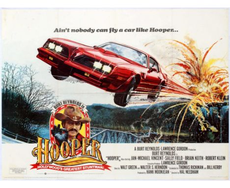 Original vintage film poster for Hooper. Hooper is a 1978 American action comedy film directed by Hal Needham and stars Burt 
