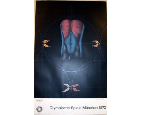 Munich Olympics 1972 - Torso Original vintage poster advertising the 1972 Summer Olympics in Munich (Olympische Spiele Munche