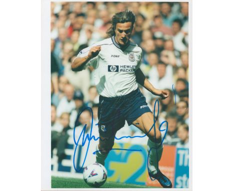 David Ginola Signed Tottenham Hotspur 8x10 Photo. Good condition. All autographs come with a Certificate of Authenticity. We 