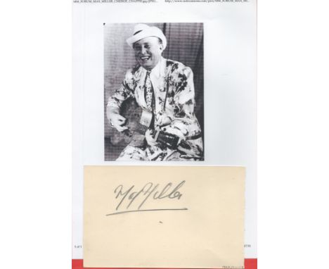 Max Miller signed 7x5 album page. Thomas Henry Sargent (21 November 1894 - 7 May 1963), known professionally by his stage nam
