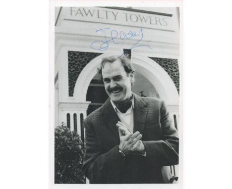 John Cleese signed 7x5 Fawlty Towers vintage black and white photo. John Marwood Cleese (born 27 October 1939) is an English 
