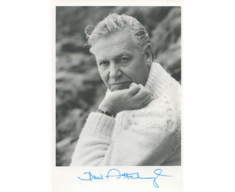 David Attenborough signed 7 x 5 inch b/w middle age portrait photo. Good condition. All autographs come with a Certificate of