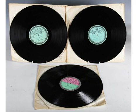 A collection of three LP records by Elvis Presley, all test pressing factory samples, comprising 'Roustabout', 'Girl Happy' a