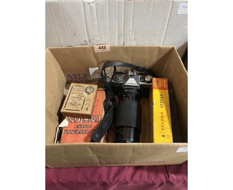 A Minotta XG2 camera and other items