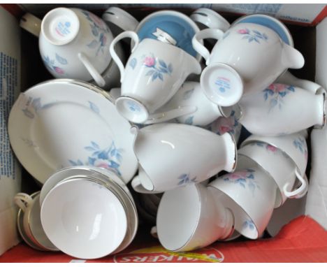 A Royal Albert 'Sorrento' part tea set including three coffee pots, two teapots, two large jugs, sixteen tea cups, eighteen s