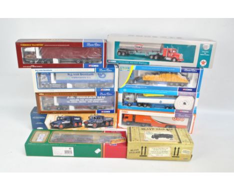 Ten boxed Corgi 1:50 haulage scale models to include limited edition 'Kenworth W925 Semi Tanker Texaco', CC12910 'Scania Topl