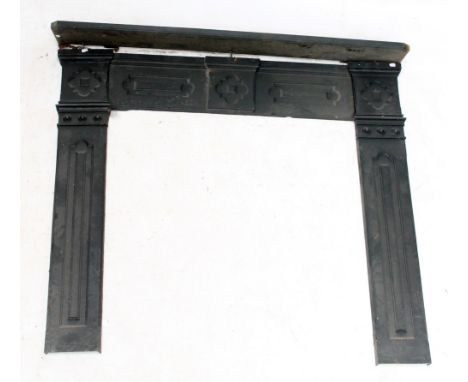 A cast iron fire surround. 